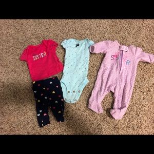 Carters little sister set infant girl